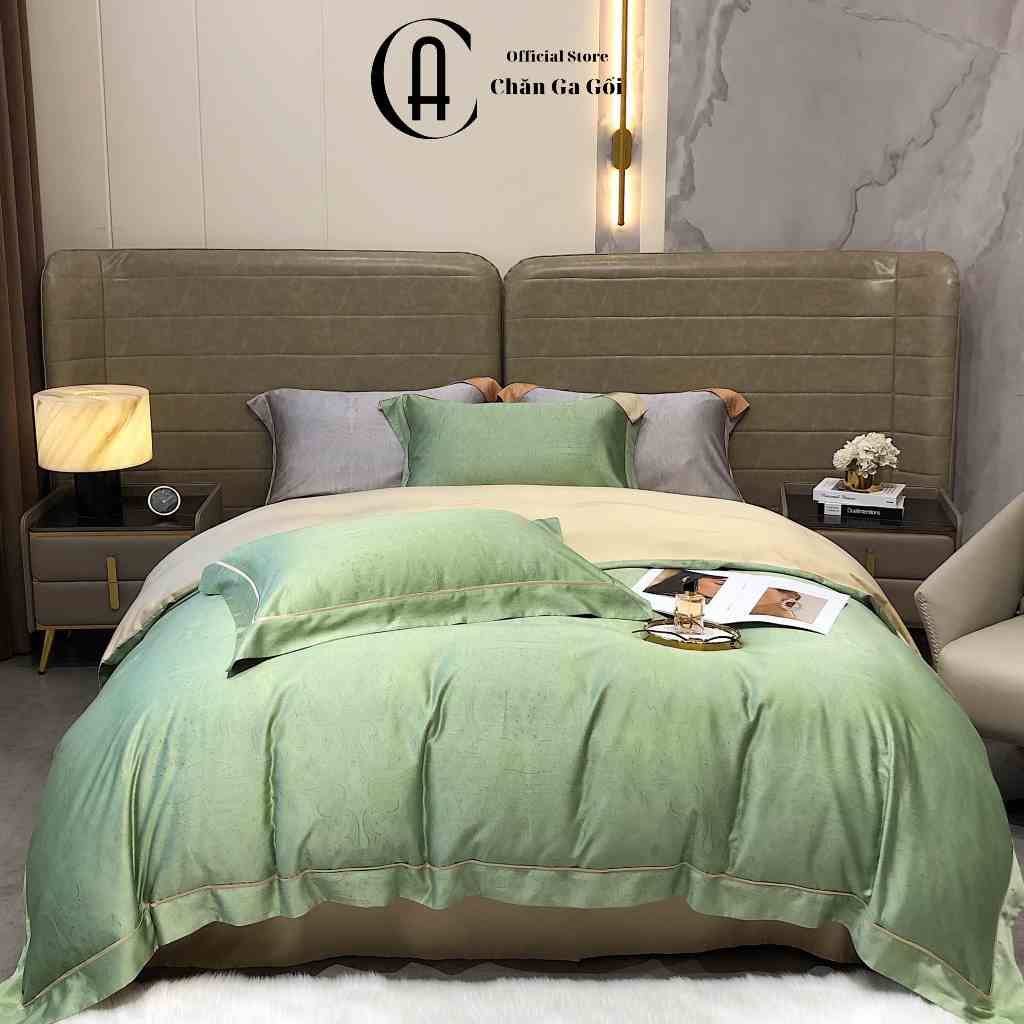 Bộ Chăn Ga Gối 100% Lụa Tencel Đủ Kích Thước Giường , Drap Mền Siêu Mát CA Bedding Decor