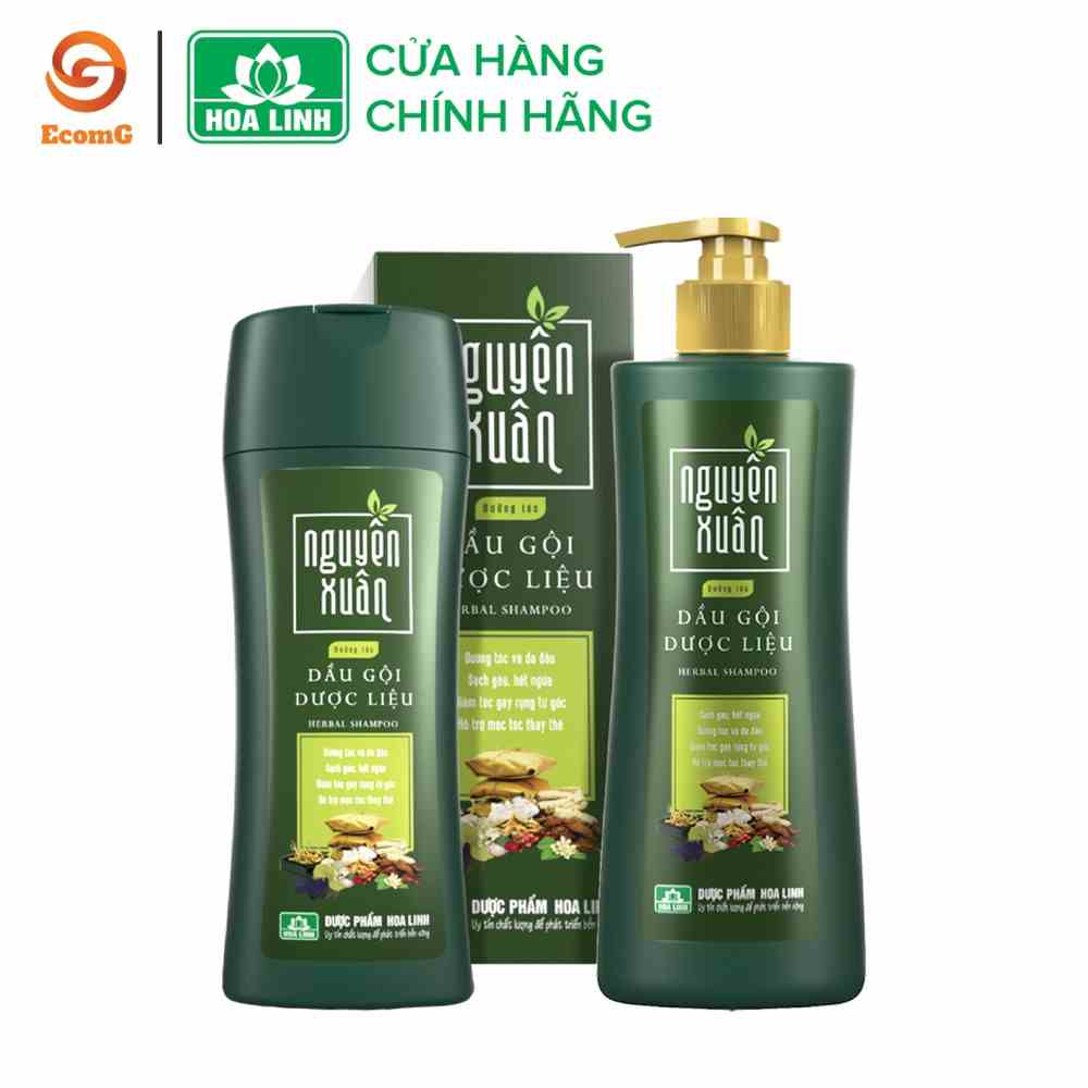 Dầu gội dược liệu Nguyên Xuân xanh 250ml - Hỗ trợ phục hồi tóc hư tổn cho tóc mềm mại suôn mượt