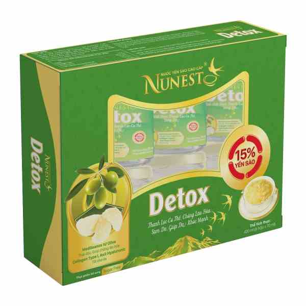 [Mã BMLTA35 giảm đến 35K đơn 99K] (Quà tặng Tết) Hộp nước yến NUNEST DETOX (6 lọ x 70ml)