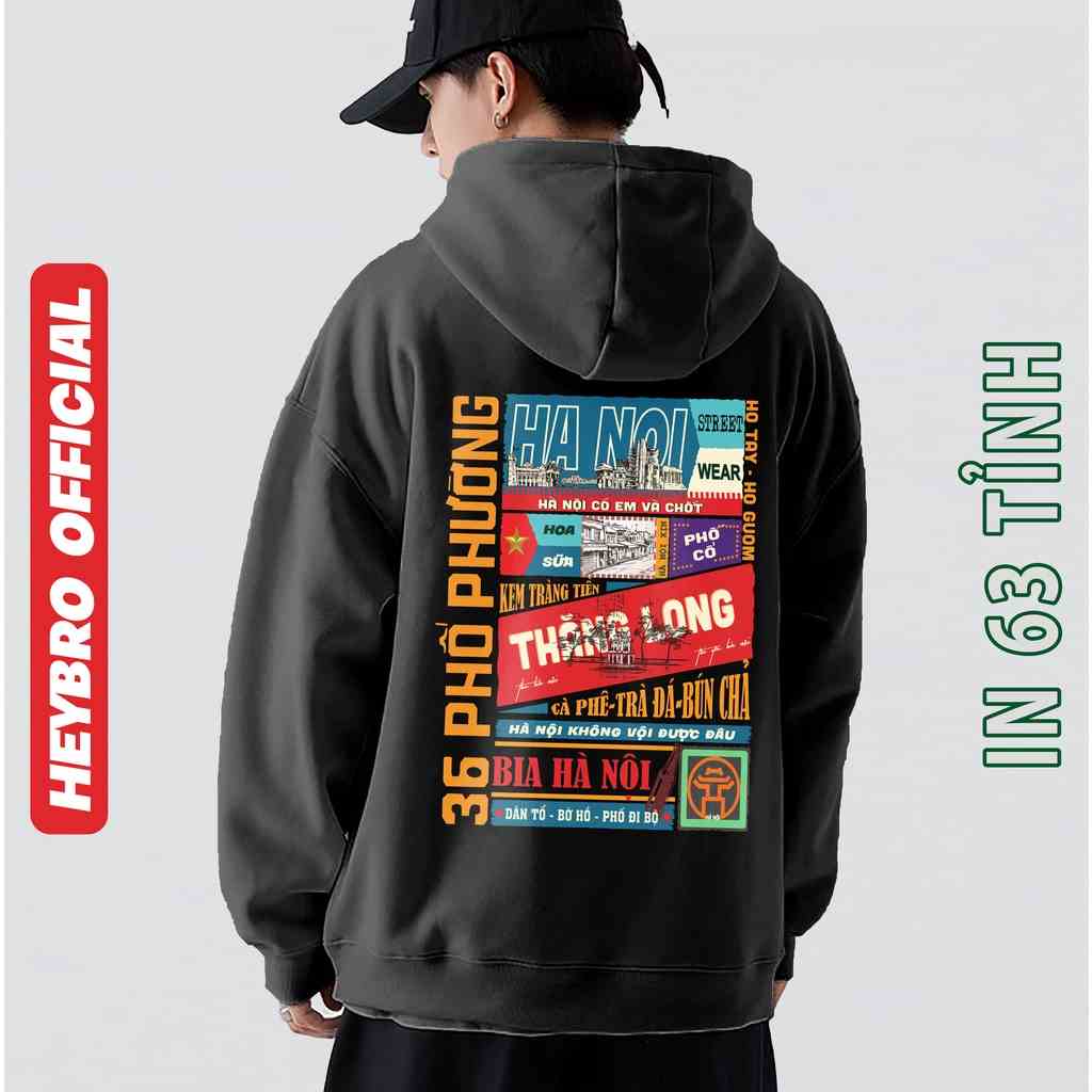 [Mã BMLTB35 giảm đến 35K đơn 99K] Áo hoodie HEYBRO / Hoodie Unisex Nam Nữ in HÀ NỘI VÀ CÁC TỈNH VIỆT NAM