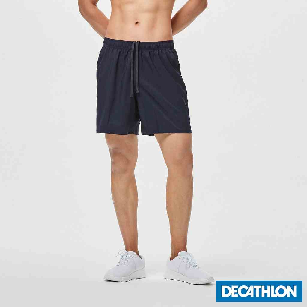 Quần short tập fitness FST 100 cho nam Xanh navy DECATHLON DOMYOS mã 8529981