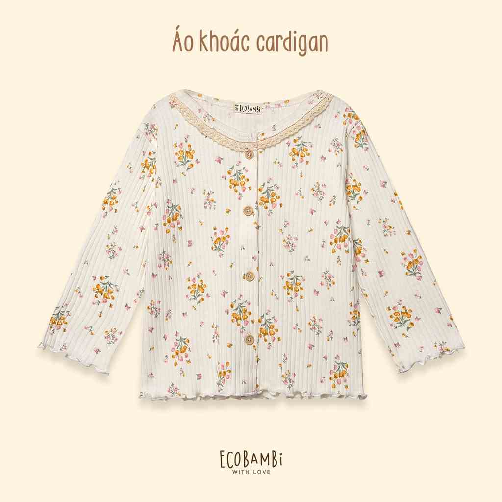 [Mã BMLTB35 giảm đến 35K đơn 99K] Áo khoác Cardigan tay dài bé gái ECOBAMBI