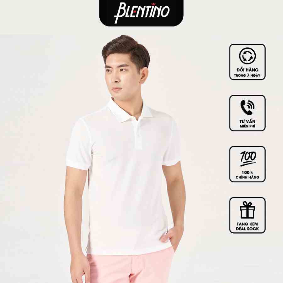 [Mã BMLTB35 giảm đến 35K đơn 99K] Áo thun nam polo có cổ tay ngắn Blentino PL 16820 mềm mịn form SlimFit