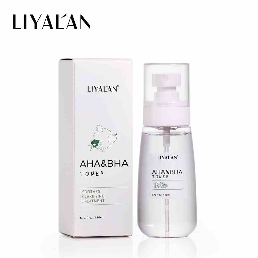 Toner LIYALAN AHA & BHA cải thiện tình trạng mụn trứng cá và đầu đen chăm sóc làn da 100ml