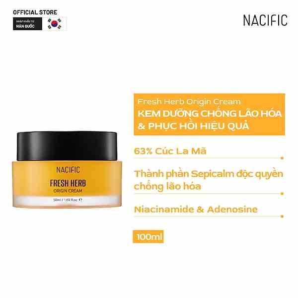 Kem dưỡng chống lão hóa Nacific Fresh Herb Origin Cream 50ml