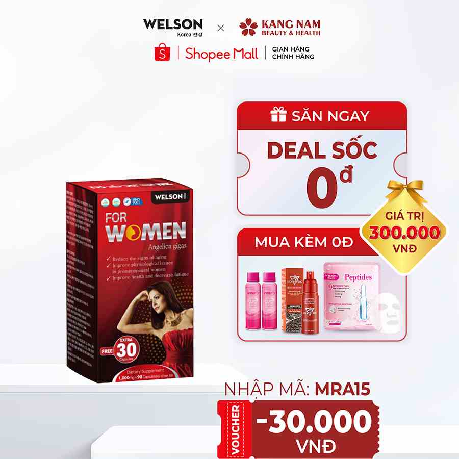 Welson For Women Cải Thiện Nội Tiết Tố Nữ 60 Viên