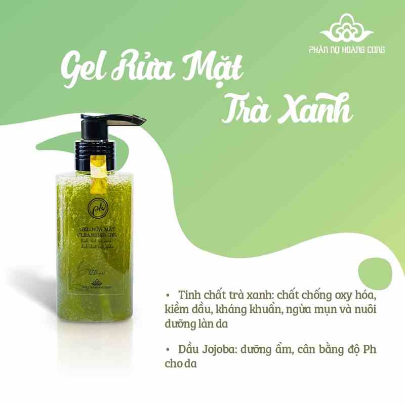 Gel Rửa Mặt Phấn Nụ Hoàng Cung trà xanh 120ml