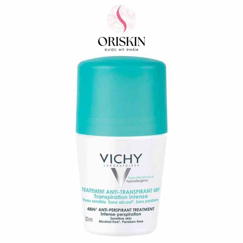 Vichy Lăn Khử Mùi Vichy Ngăn Mồ Hôi, Giữ Khô Thoáng Suốt 48H Traitement Anti - Transpirant 48H 50ml