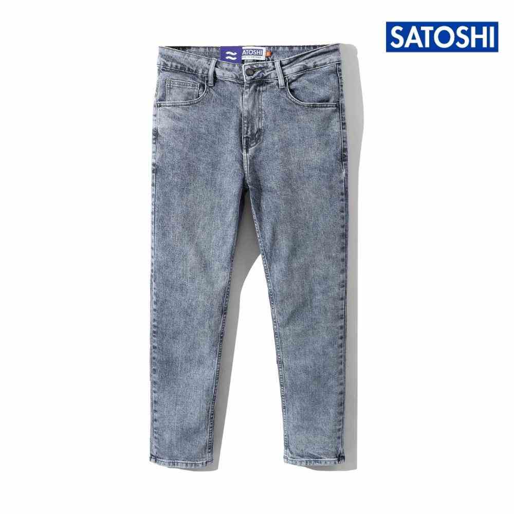 Quần jean nam SATOSHI SAQJ46 dáng slimfit ống vừa, phong cách trẻ trung, co giãn thoải mái