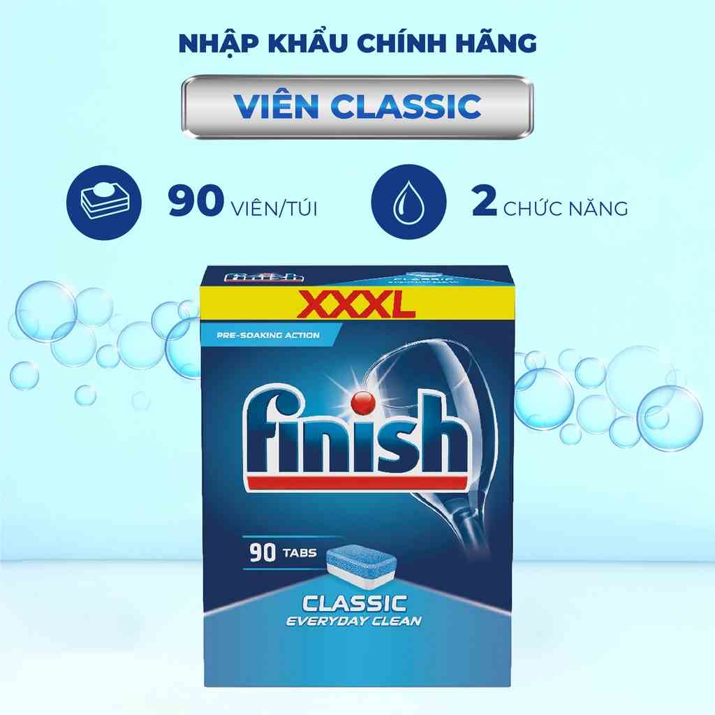 Viên rửa bát Finish Classic - 90 viên/ hộp