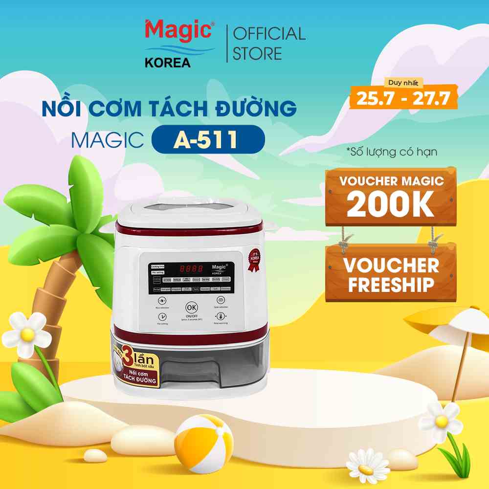 Nồi Cơm Điện Tách Đường Magic Korea A-511