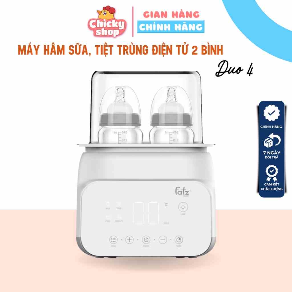 Máy hâm sữa tiệt trùng điện tử Duo 4 FatzBaby FB3095MX