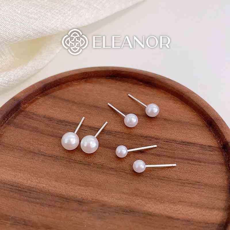 Bông tai nữ chuôi bạc 925 Eleanor Accessories đính ngọc trai nhân tạo phụ kiện trang sức 3364