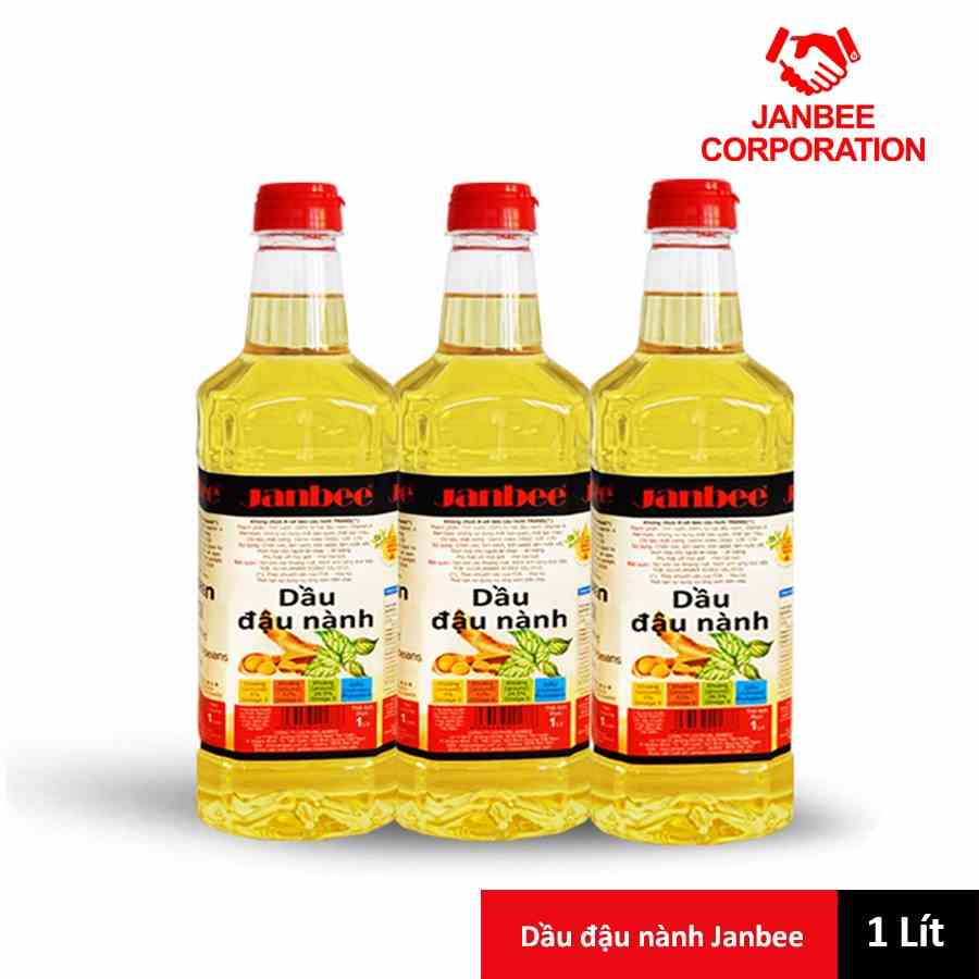 [Mã BMLTB200 giảm đến 100K đơn 499K] Combo Dầu Đậu Nành Janbee 3 Chai 1L