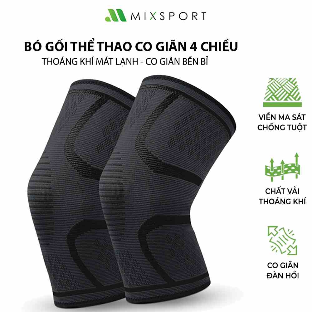 [Mã ICBFRI15 giảm 10% đơn 0đ] Bó Gối Thể Thao MixSport Bảo Vệ Đầu Gối Khi Chơi Bóng Chuyền, Bóng Đá, Chạy Bộ DBG01