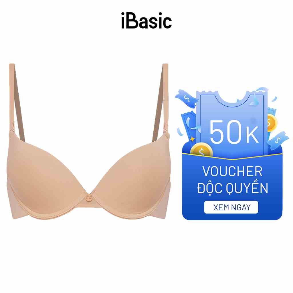 [VOUCHER 50K] Áo ngực có gọng mút mỏng trơn iBasic BRAW020-1