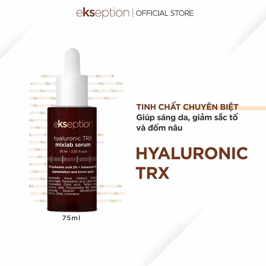 Serum HA + 3% Tranexamic acid mờ nám, sáng da Ekseption Hyaluronic TRX 75ml