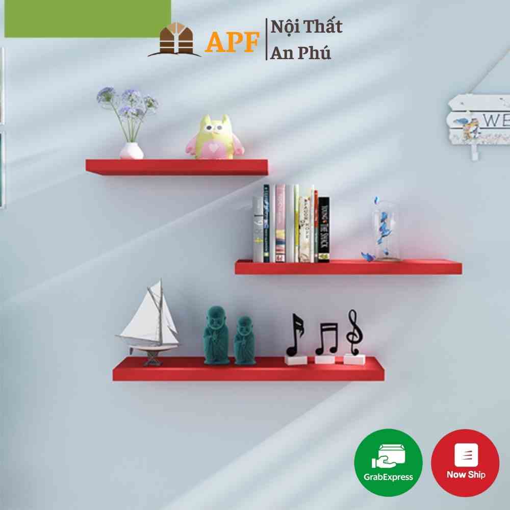 Kệ 3 Thanh Ngang APF Chất Liệu Gỗ MDF Nhập Khẩu Bền Đẹp, Giúp Trang Trí Phòng Ngủ, Phòng Khách 40x15cm  KTN2