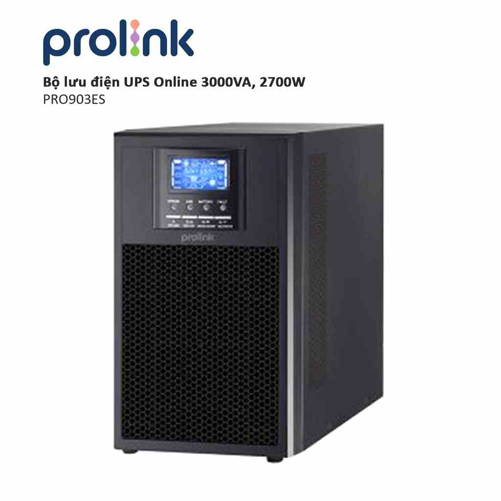 Bộ lưu điện UPS Online PROLiNK PRO903ES (3000VA/2700W) chống mất điện, xung nhiễu, phù hợp với mọi môi trường điện