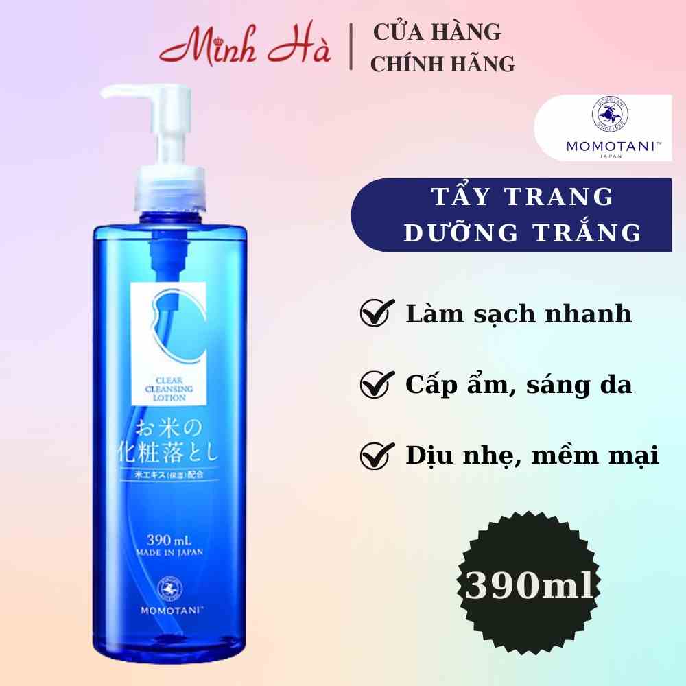 Nước tẩy trang MOMOTANI White Moisture Clear Cleasing Lotion 390ml cấp ẩm, trắng da