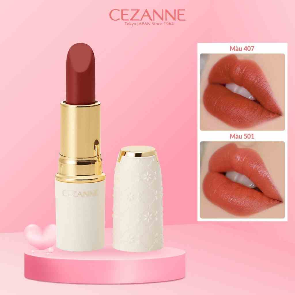 Son thỏi lì Cezanne Lasting Lip Color N Nhật Bản mềm mịn lâu trôi 3.9g