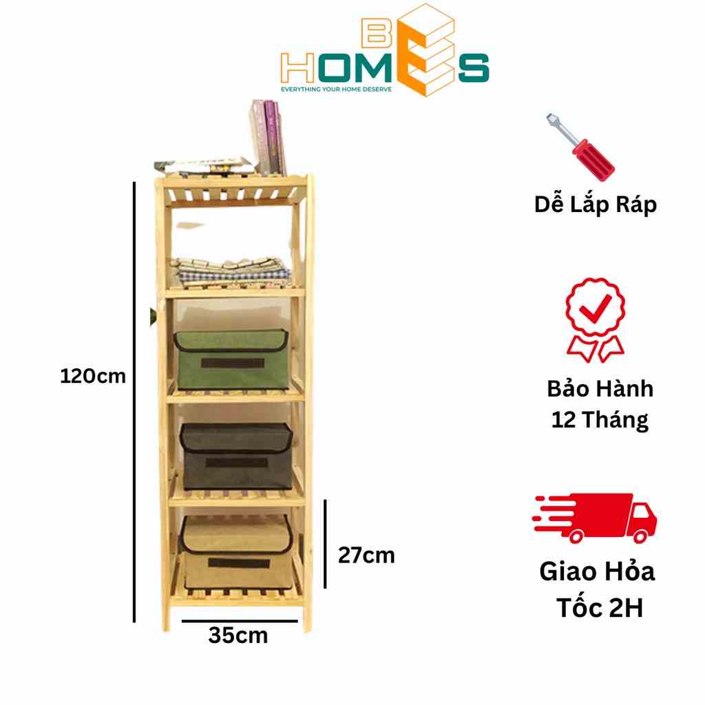 [Mã BMLTB35 giảm đến 35K đơn 99K] Hỏa Tốc Kệ tab đầu giường Behomes 5 tầng