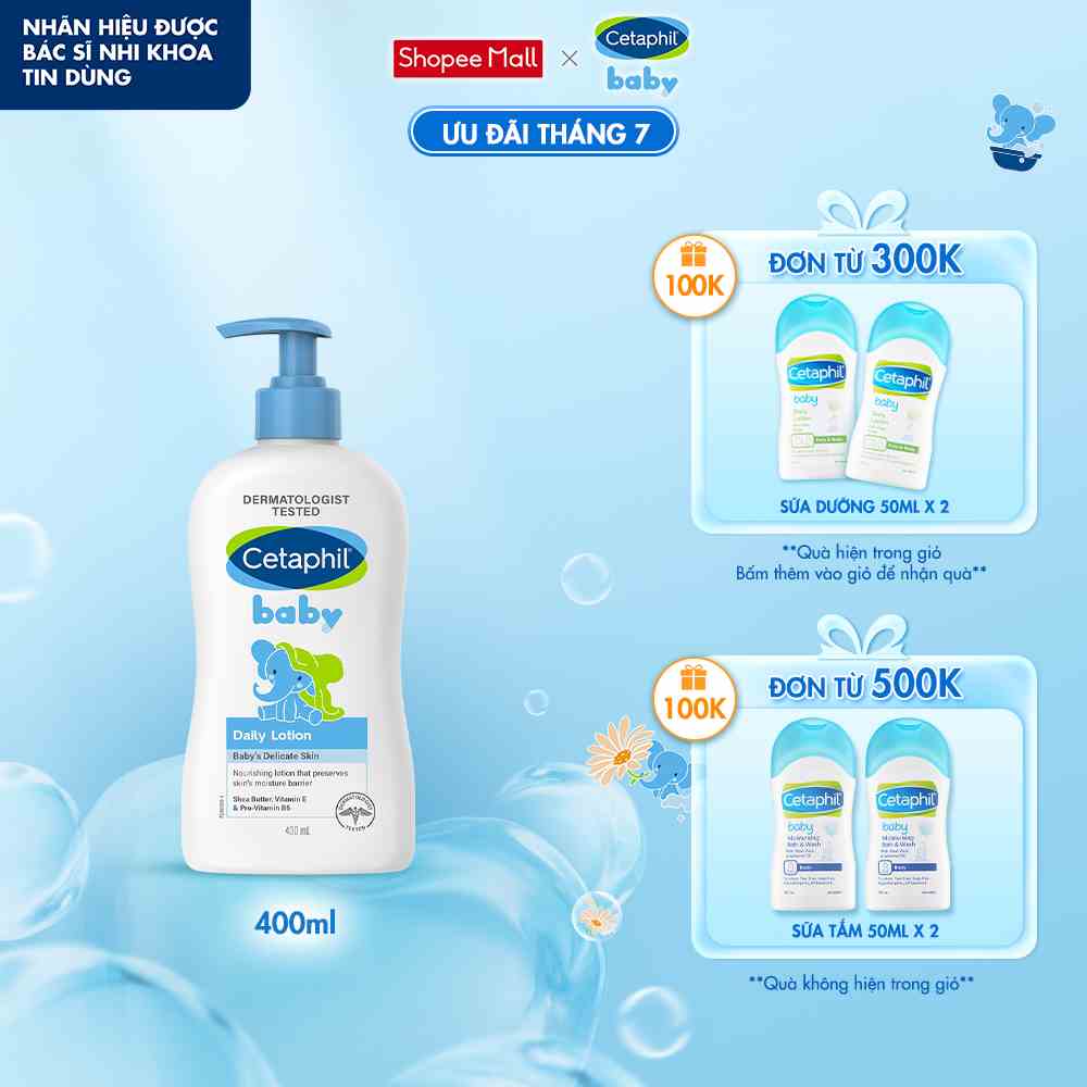 Sữa dưỡng ẩm dịu lành cho bé CETAPHIL BABY DAILY LOTION DAILY 400ML