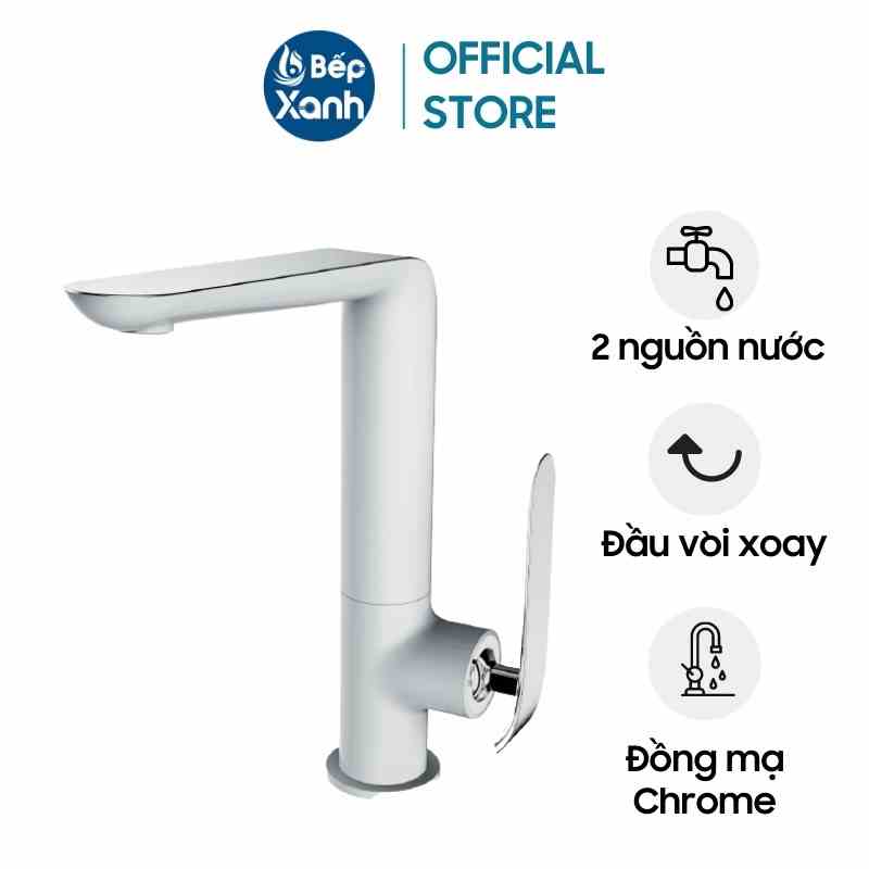 Vòi Rửa Chén Malloca K275C - Đồng Thau Mạ Chrome - 2 Nguồn Nóng Lạnh