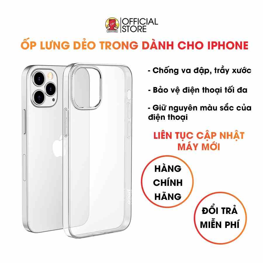 Ốp lưng Iphone 14 Pro Max 14 Pro 4 4s 5 6 7 8 Plus X XS Max Xr 11 12 13 Mini Pro Max silicon dẻo trong suốt Handtown