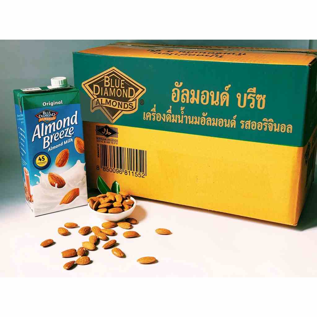 Thùng 12 Hộp Sữa hạt hạnh nhân ALMOND BREEZE NGUYÊN CHẤT 946ml