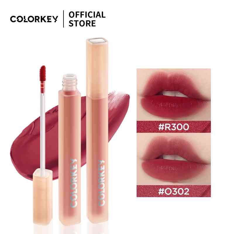 【COLORKEY】Son kem lì Colorkey Watery Matte Trang điểm môi dạng lỏng không dính không thấm nước 1,8g