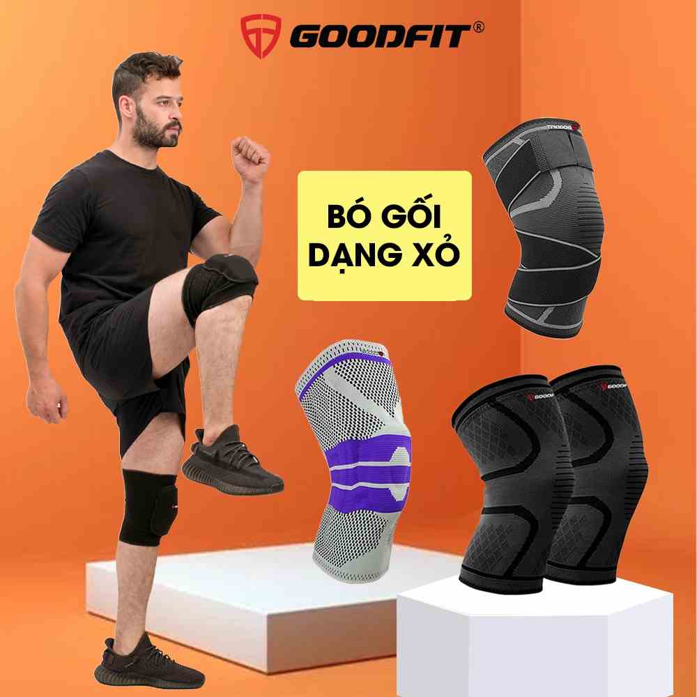 Bó gối thể thao dạng xỏ, đai bảo vệ gối GoodFit chất liệu co giãn 4 chiều, thoáng khí