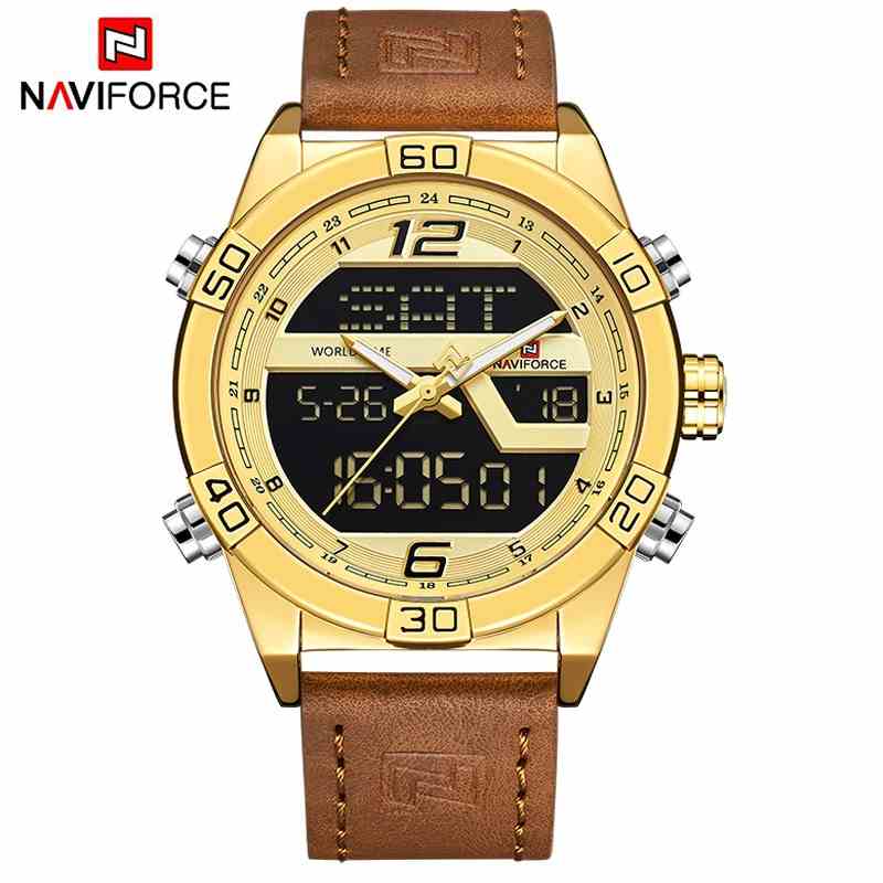 Đồng hồ thể thao Naviforce NF9128 chống nước với dây đeo da