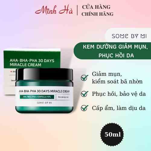 Kem dưỡng Some By Mi AHA-BHA-PHA 30 Days Miracle Cream 50g giảm mụn hiệu quả