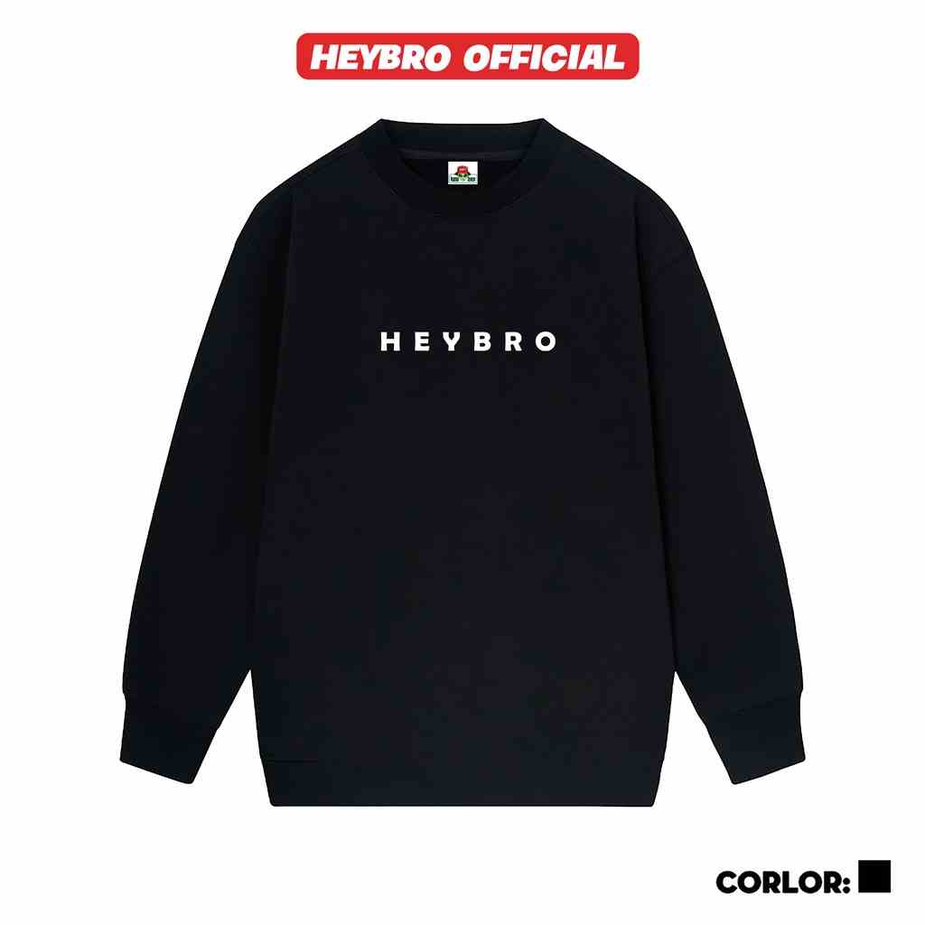 [Mã BMLTB35 giảm đến 35K đơn 99K] Áo nỉ sweater nam nữ Unisex HEYBRO dài tay form rộng phong cách GenZ