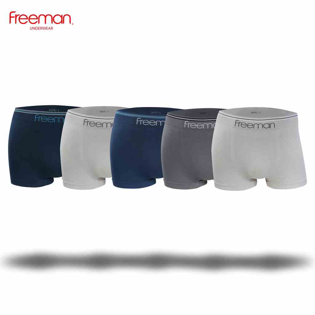 [Mã BMLTA35 giảm đến 35K đơn 99K] Quần lót boxer seamless hiệu FREEMAN [Combo 5] 6512