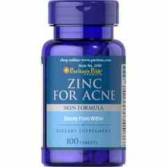 [Mã BMLTA35 giảm đến 35K đơn 99K] Viên uống kẽm ngừa mụn Zinc For Acne của Puritans Pride 100 viên