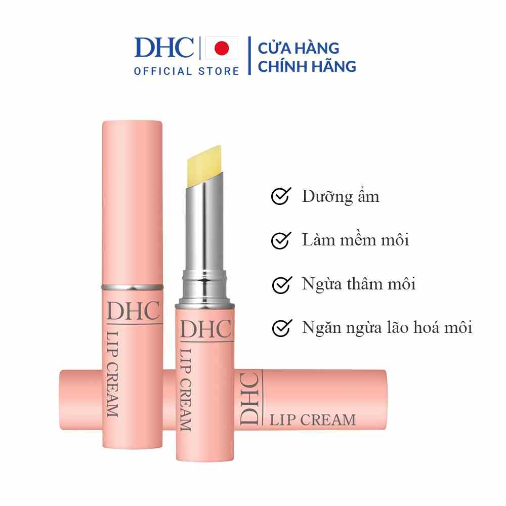 Combo 3 Thỏi Son dưỡng môi DHC Lip Cream dưỡng ẩm, làm mềm môi