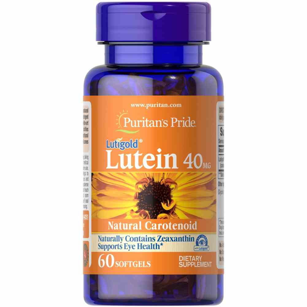 Viên bổ mắt, tăng cường thị lực mỏi mắt, khô mắt Puritans Pride Lutein 20mg 120 viên