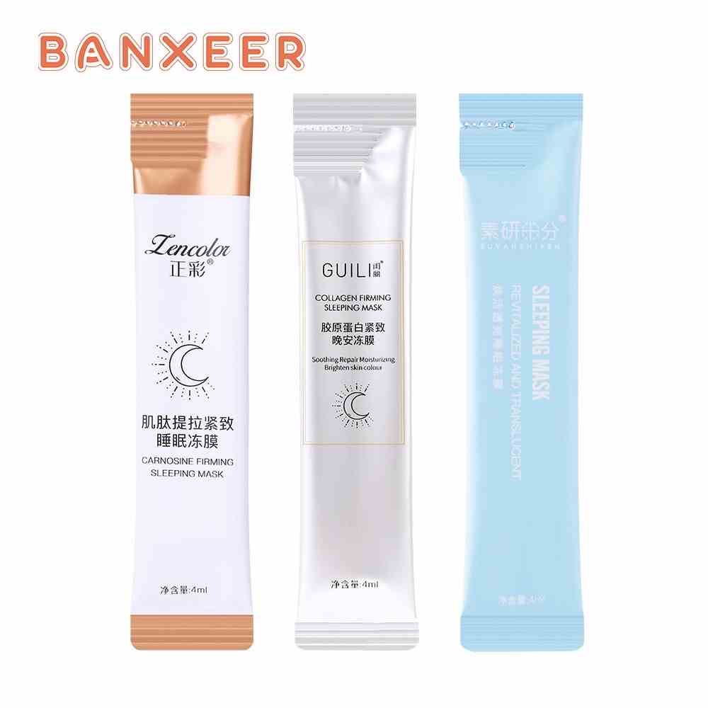 Mặt Nạ Ngủ BANXEER Dưỡng Ẩm Làm Dịu Tinh Chất Tự Nhiên Cho Da Mặt Chống Lão Hóa 4ml