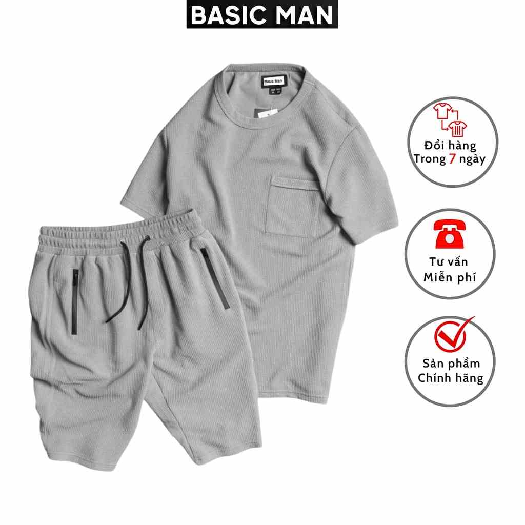 [Mã BMLTB35 giảm đến 35K đơn 99K] Bộ thể thao nam BM BASIC MAN best and premium tay ngắn vải Xốp Cotton- BTT001