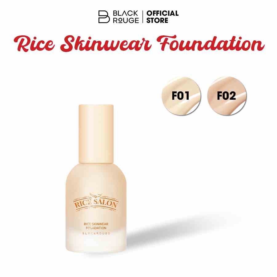 Kem nền Black Rouge Rice Skinwear Foundation 167g