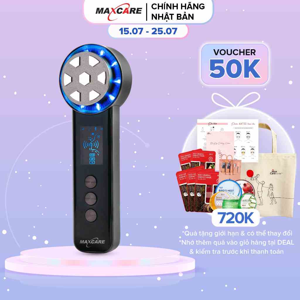 Máy nâng cơ đẩy tinh chất Maxcare Venus W1 Công nghệ RF TRẺ HÓA DA SAU 28 NGÀY, Thẩm thấu tinh chất X30, Nhiệt ấm & Lạnh