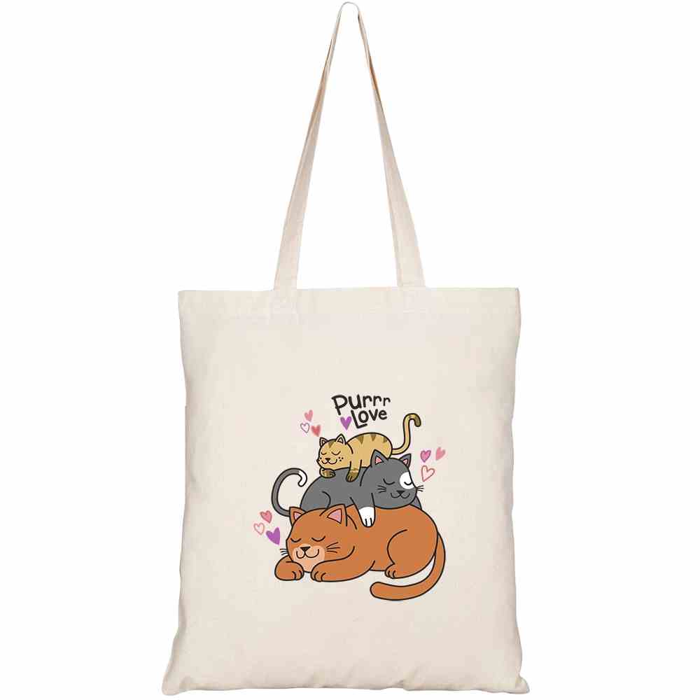 [Mã BMLTA35 giảm đến 35K đơn 99K] Túi vải tote canvas GINKO in hình amor felino HT96 5076