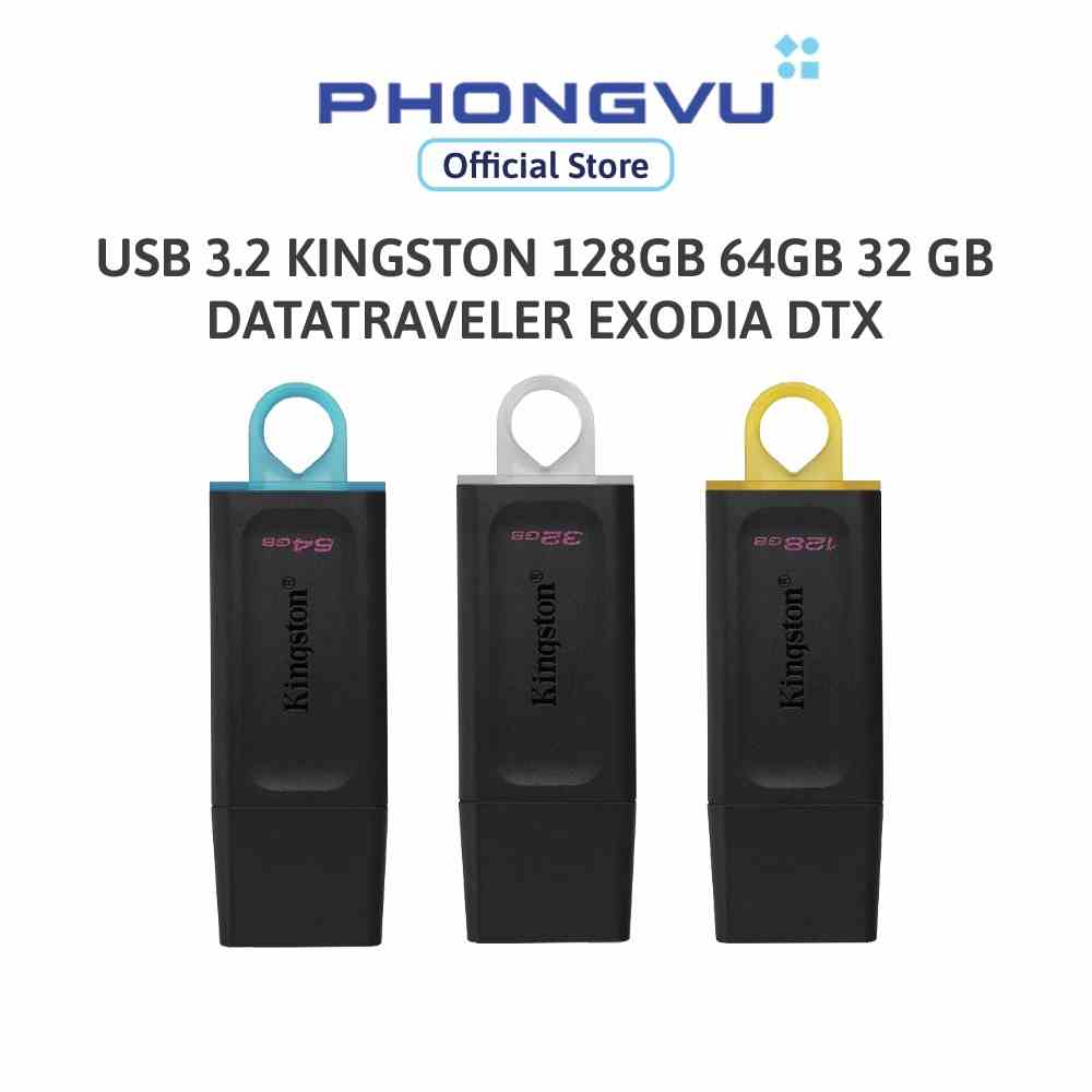 USB 3.2 Kingston 128GB 64GB 32 GB DataTraveler Exodia DTX - Bảo hành 60 tháng