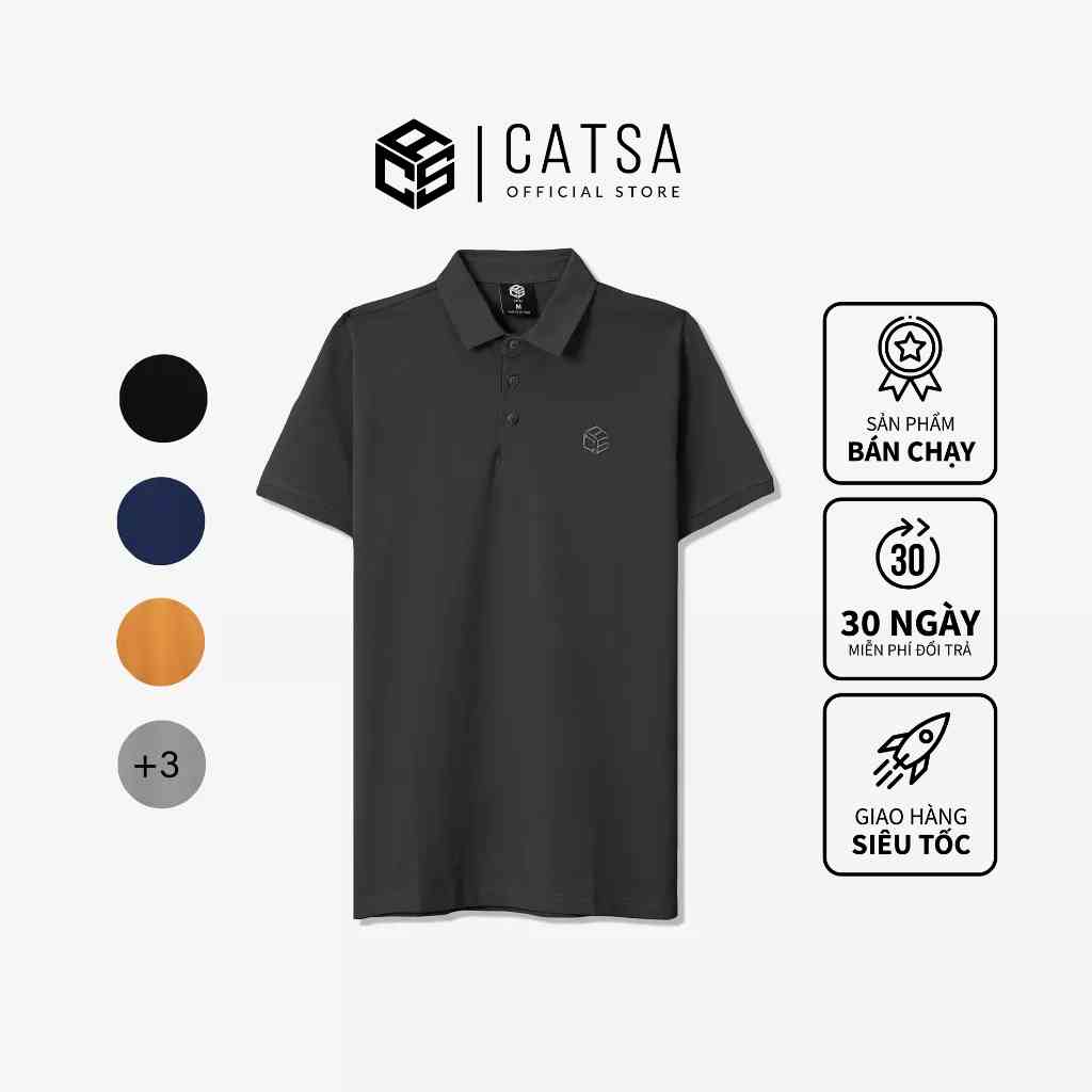 Áo POLO nam chất liệu thun cotton, mặc thoải mái, thoáng mát, chuẩn form 6 màu ATP282 -280 - 283 - 279 -281 -291 - CATSA