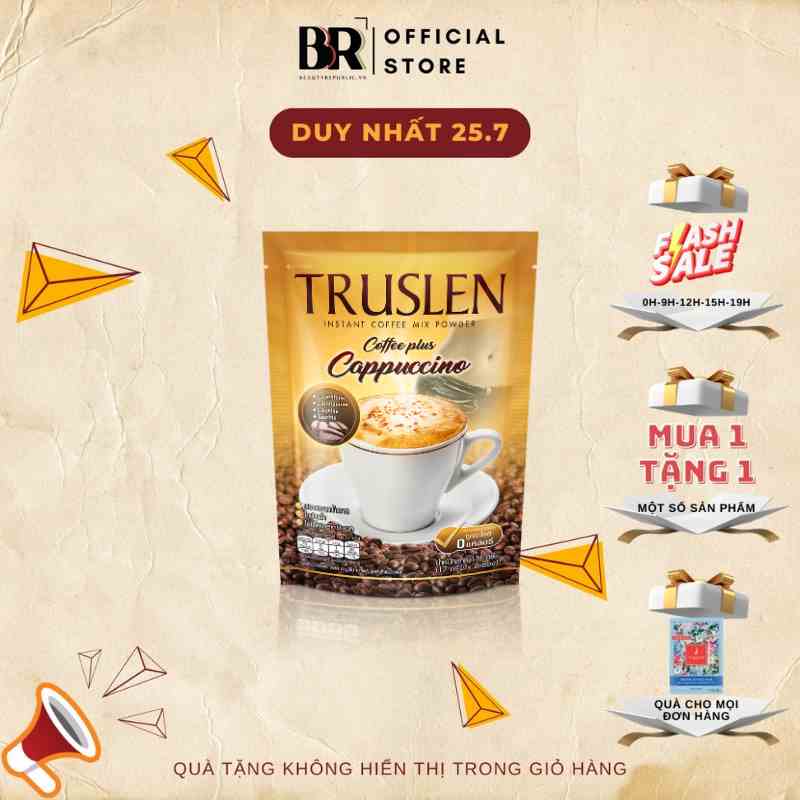 [Mã BMLTB35 giảm đến 35K đơn 99K] Cà Phê Hòa Tan Coffee Plus Cappuccino Truslen 17g