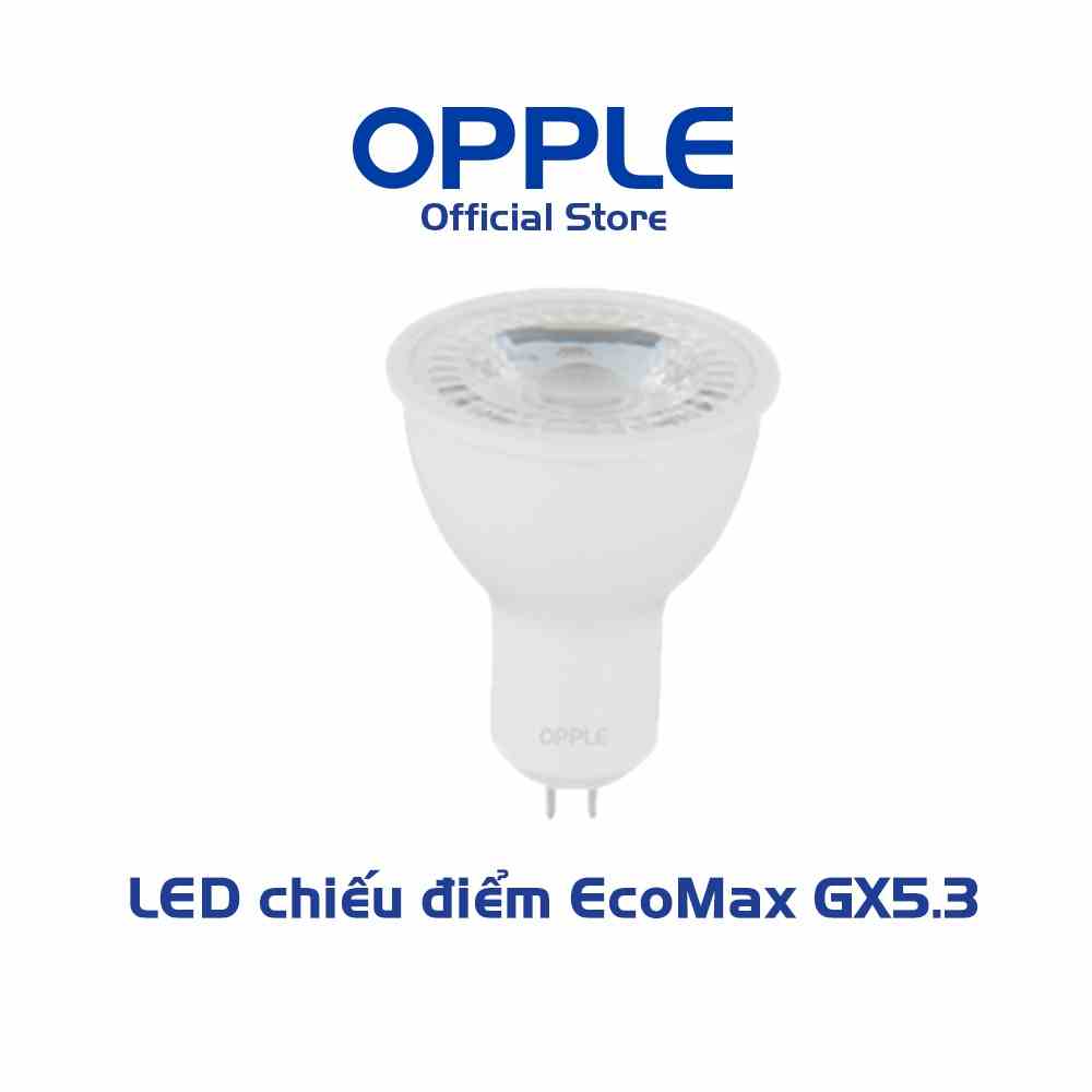 Bóng Đèn Chiếu Điểm OPPLE LED Ecomax GX5.3 Ánh Sáng Vàng 2700K Góc Chiếu 36 Độ - Hiệu Suất Sáng Và Tuổi Thọ Cao