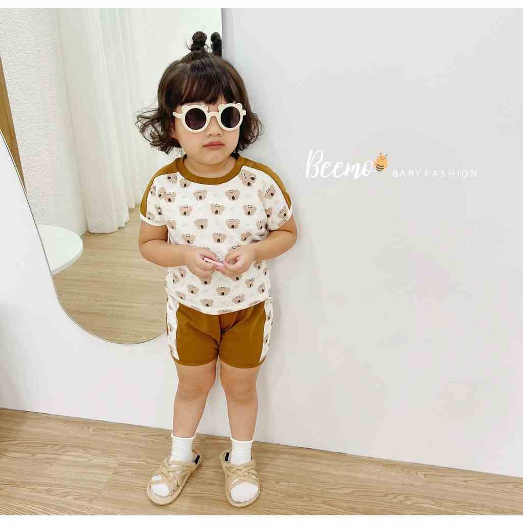 Set bộ cộc tay Beemo vải cotton thoáng mát in hình gấu KOALA cho bé trai, bé gái 2 màu từ 1 đến 6 tuổi - 22114B