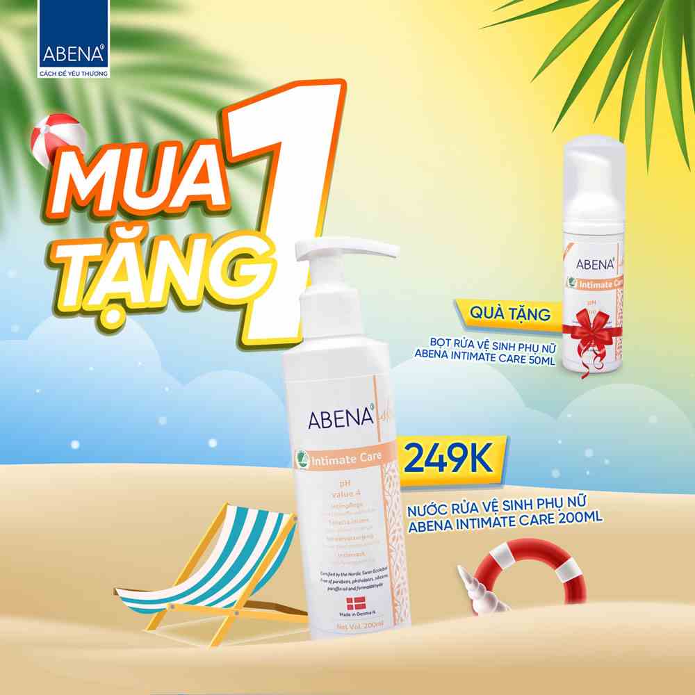 Nước rửa vệ sinh phụ nữ nhập khẩu Châu Âu an toàn cho sức khỏe Abena Intimate Care